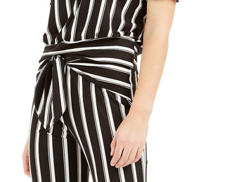 BCX Juniors' Striped Top Black Size Large