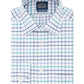Eagle Men's Classic/Regular-Fit Non-Iron Flex Collar Check Dress Shirt Blue Size 17.1/2X34-35