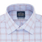 Eagle Men's Regular Fit Non-Iron Stretch Collar Check Dress Shirt Blue Size 15.5x34-35