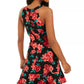BCX Women's Floral-Print Flounce Dress Red Size 3