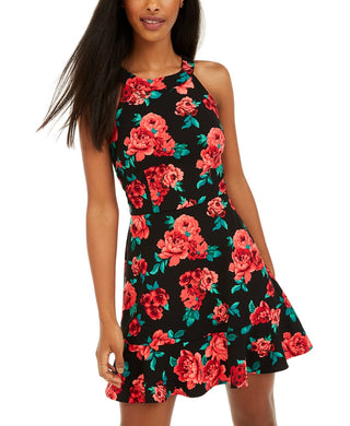 BCX Women's Floral-Print Flounce Dress Red Size 5