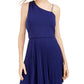 BCX Women's Asymmetrical-Strap Dress Blue Size Small
