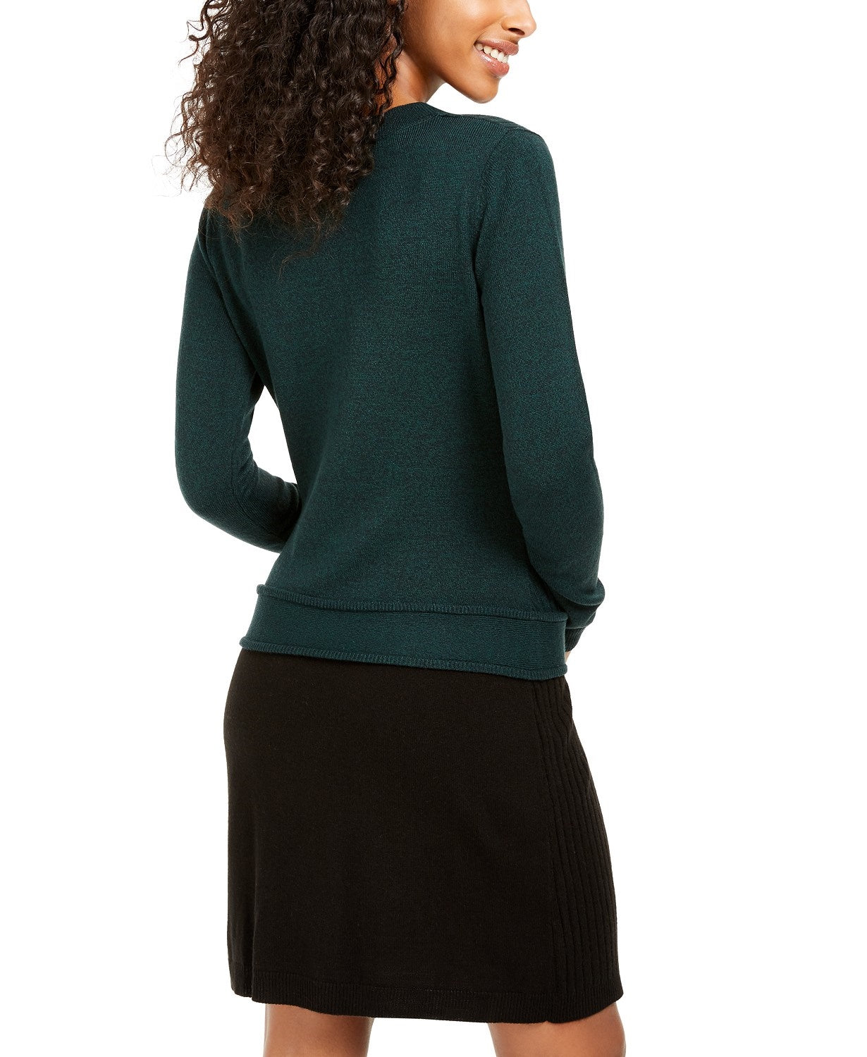 BCX Juniors' Colorblocked Drop-Waist Sweater Dress Green Size Medium