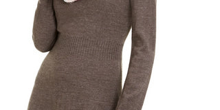 BCX Juniors' Striped Scarf & Sweater Dress Pat Red Size X-Small