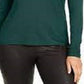 Thalia Sodi Women's Ruffled One-Shoulder Top Dark Green Size Medium