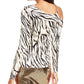 Thalia Sodi Women's Embellished Off The Shoulder Top White Size X-Small