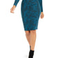Thalia Sodi Women's Jacquard Sweater Skirt Blue Size Large