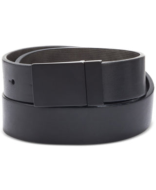 Alfani Men's Belt Gray 40 Modern Reversible Plaque Leather 39-40 Charcoal Size 40