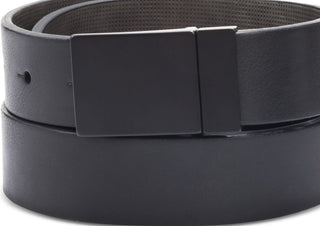 Alfani Men's Belt Gray 40 Modern Reversible Plaque Leather 39-40 Charcoal Size 40