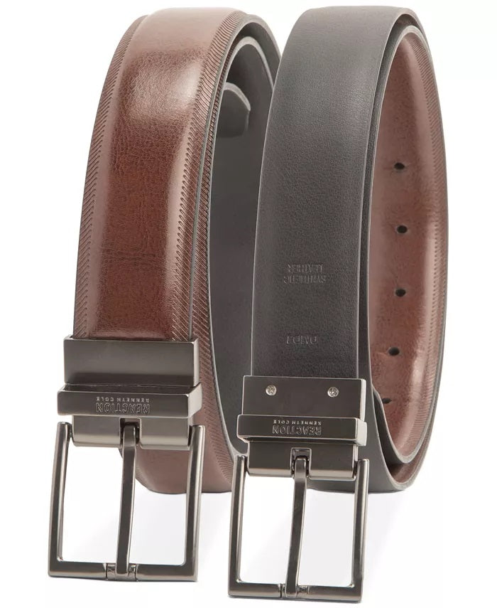 Kenneth Cole Reaction Men's Comfort Stretch Reversible Belt Espresso Size Extra Large