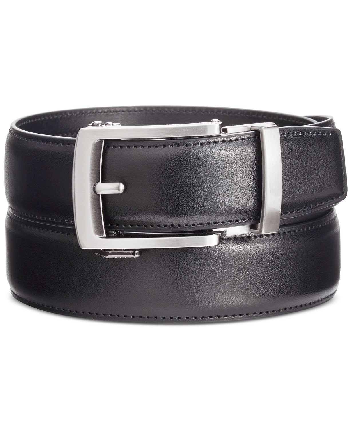 Kenneth Cole Reaction Men's Exact Fit Harness Dress Buckle Belt Black Size Small
