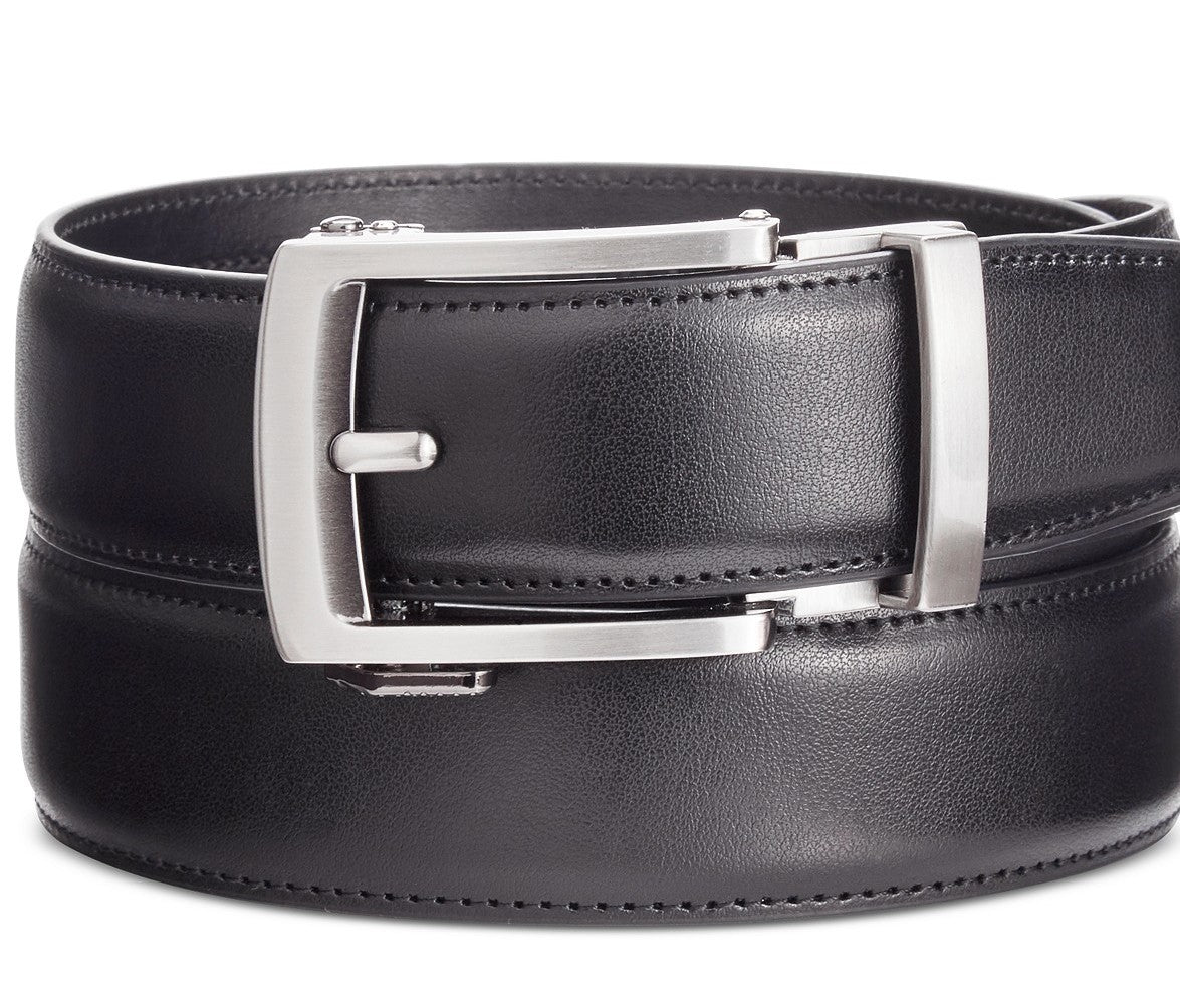 Kenneth Cole Reaction Men's Exact Fit Harness Dress Buckle Belt Black Size Small