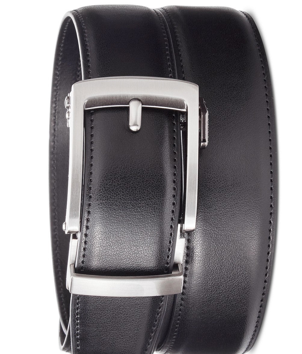 Kenneth Cole Reaction Men's Exact Fit Harness Dress Buckle Belt Black Size Small