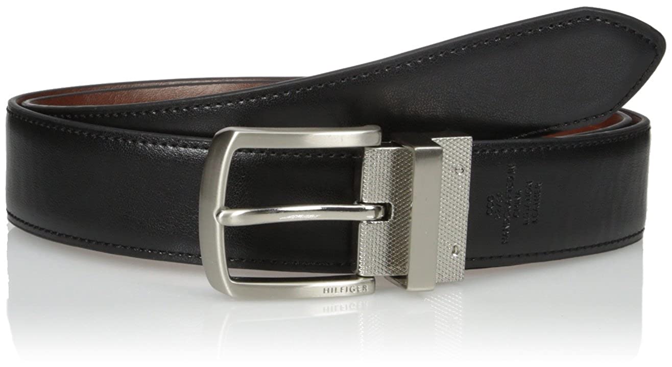 Tommy Hilfiger Men's Leather Reversible Belt Gray Size 32