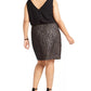 BCX Women's Trendy Plus Size Lace-Skirt Sheath Dress Black Size X-Large