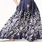 Morgan & Company Women's Trendy Plus Size Printed A-Line Gown Navy /White Size 20