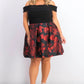 Morgan & Company Women's Plus Size Trendy Off-The-Shoulder Dress Black Size 18