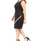 BCX Women's Trendy Plus Embellished Asymmetrical Dress Black Size XX-Large