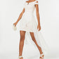 Morgan & Company Women's Juniors' Off-The-Shoulder Asymmetrical Gown Natural Size 1