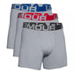 Under Armour Men's Underwear Large 3 Pack Logo Boxer Brief Grey Size Large