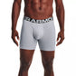 Under Armour Men's Underwear Large 3 Pack Logo Boxer Brief Grey Size Large