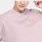 Under Armour Women's Rival Fleece Cropped Sweatshirt Pink Size Large