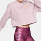 Under Armour Women's Rival Fleece Cropped Sweatshirt Pink Size Large