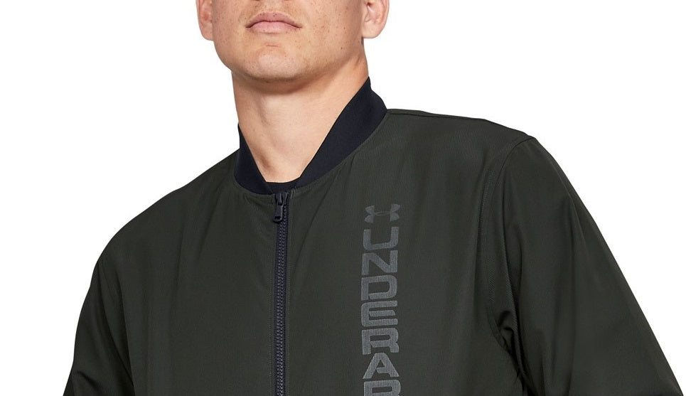 Under Amour Men's Unstoppable Storm Bomber Jacket Green Size Small