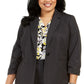 Kasper Women's Plus Size One-Button Blazer Charcoal Size 22