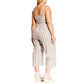 City Chic Women's Trendy Plus Size Carmine Striped Cropped Jumpsuit Gray Size 16