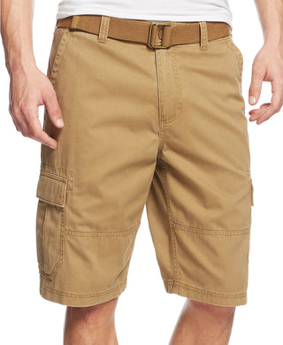 American Rag Men's Belted Relaxed Cargo Shorts Beige Size 30