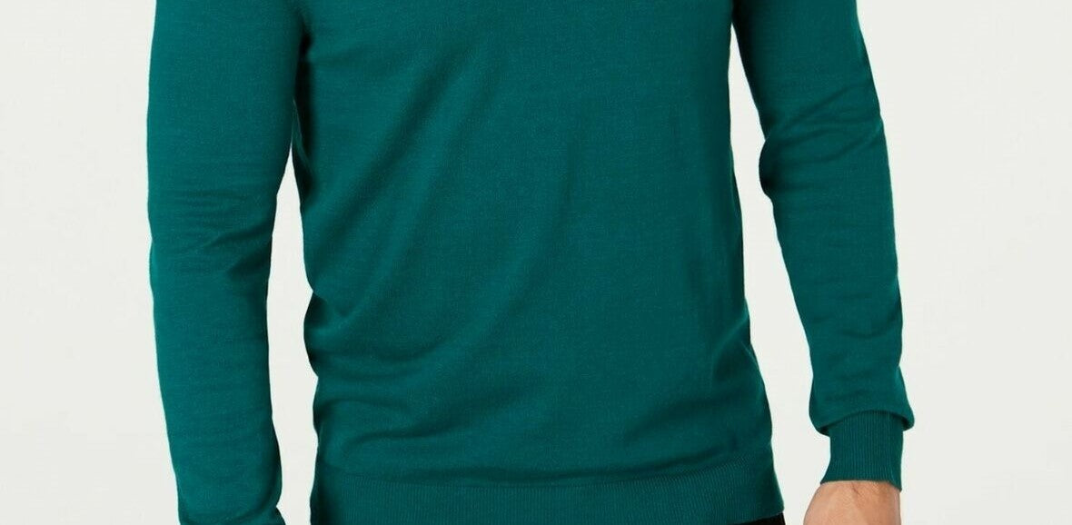 Alfani Men's V-Neck Sweater Green Size XX Large