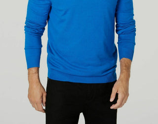 Alfani Men's V-Neck Sweater Blue Size Medium