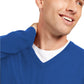 Alfani Men's Solid V-Neck Cotton Sweater Blue Size Small