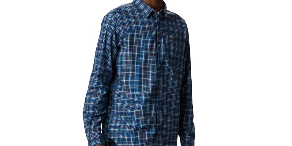Columbia Men's Vapor Ridge III Plaid Shirt Blue Size 2 Extra Large