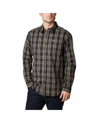 Columbia Men's Vapor Ridge Iii Plaid Shirt Charcoal Size Medium