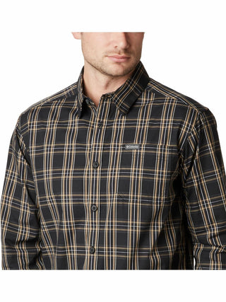 Columbia Men's Vapor Ridge Iii Plaid Shirt Charcoal Size Medium