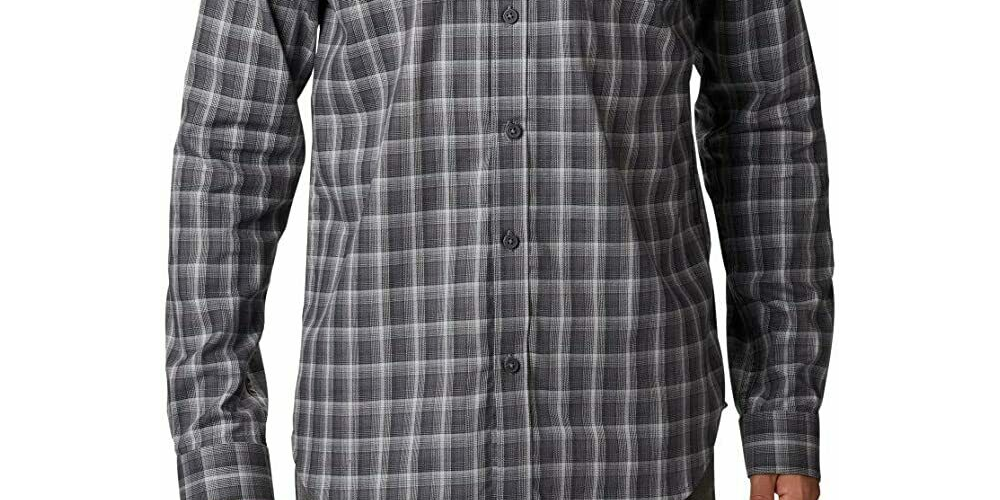 Columbia Men's Vapor Ridge Iii Plaid Shirt Charcoal Size Small