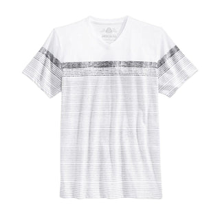 American Rag Men's Stripe V-Neck T-Shirt Gray Size Large