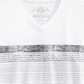 American Rag Men's Stripe V-Neck T-Shirt Gray Size Large