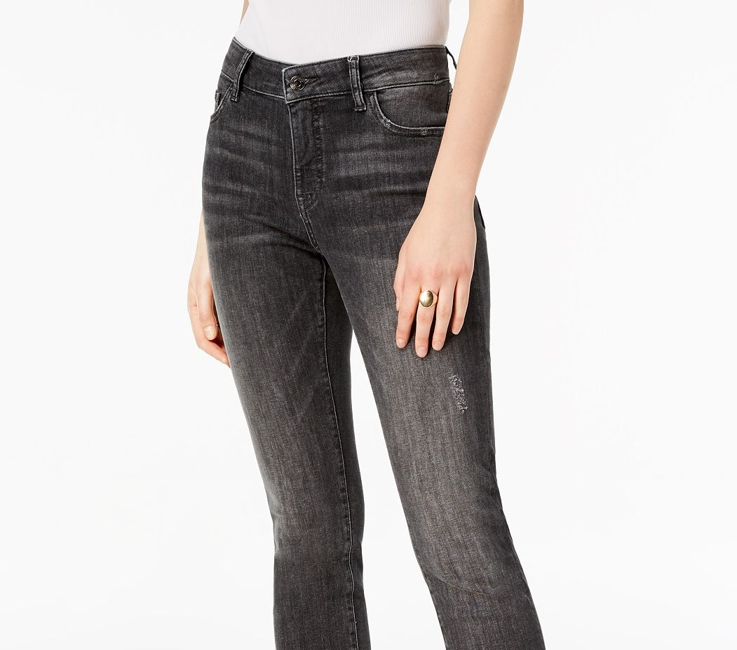 M1858 Women's Kristen Skinny Ankle Jeans Gray Size 32x32