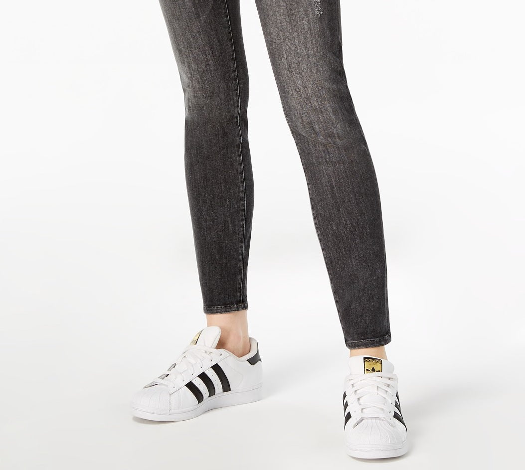 M1858 Women's Kristen Skinny Ankle Jeans Gray Size 32x32