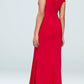 Xscape Women's Off the Shoulder Notch Mermaid Gown with Slit Red Size 12