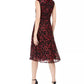 Taylor Women's Floral-Embroidered Midi Dress Wine Size 6
