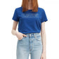 Levi's Women's Cotton The Perfect Tee Logo Graphic T-Shirt Navy Size Medium