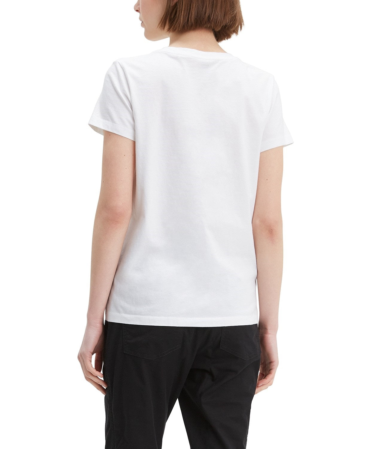 Levi's Women's The Perfect Tee Sequin Graphic T-Shirt White Size Medium