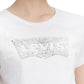 Levi's Women's The Perfect Tee Sequin Graphic T-Shirt White Size Medium