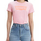 Levi's Women's Batwing Cotton The Perfect Tee Logo Graphic T-Shirt Pink Size Small