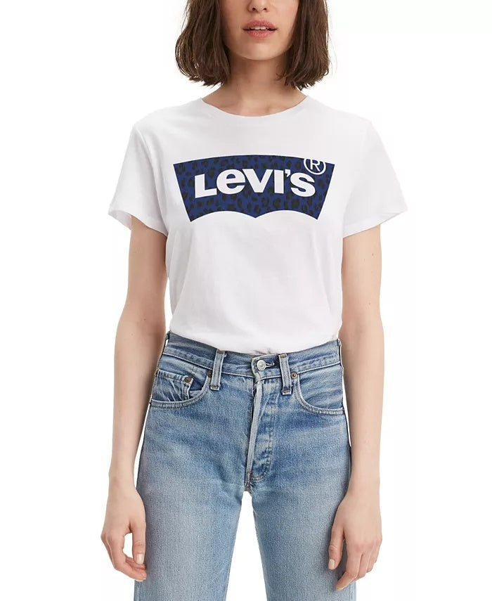 Levi's Women's Cotton Logo Graphic T-Shirt White Size Medium