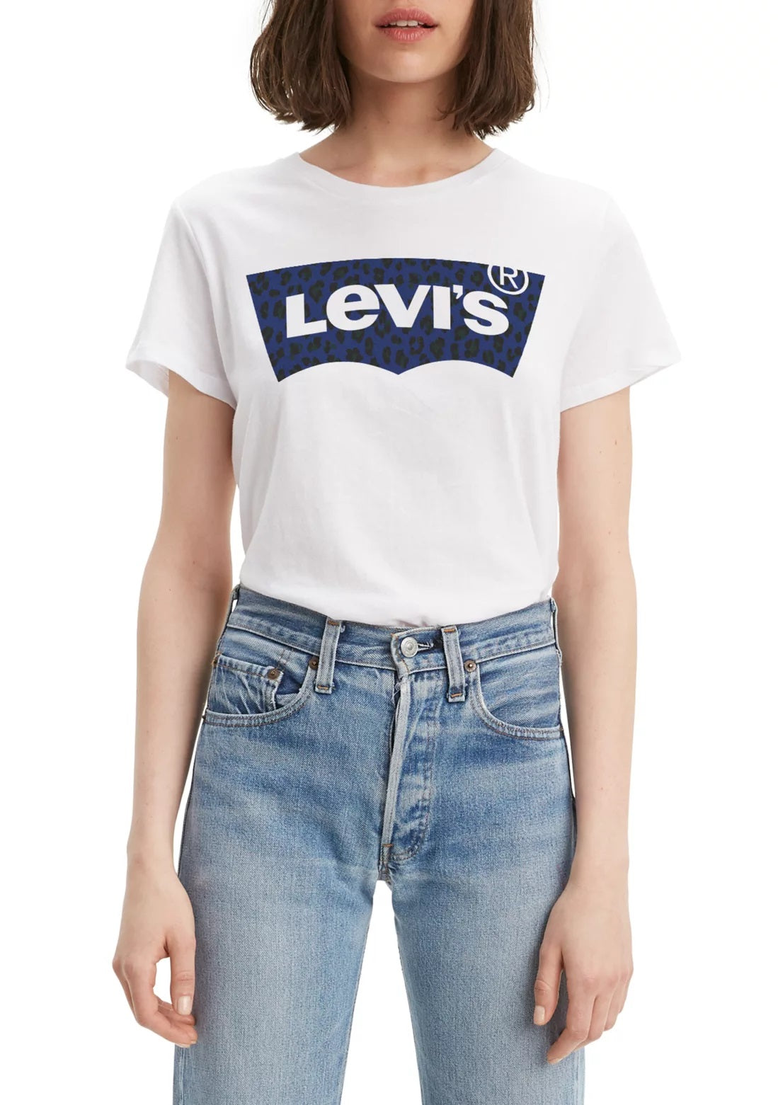 Levi's Women's Cotton Logo Graphic T-Shirt White Size X-Small